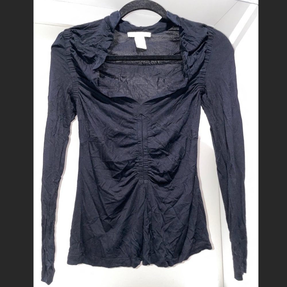 Black long-sleeve top - size xs women's